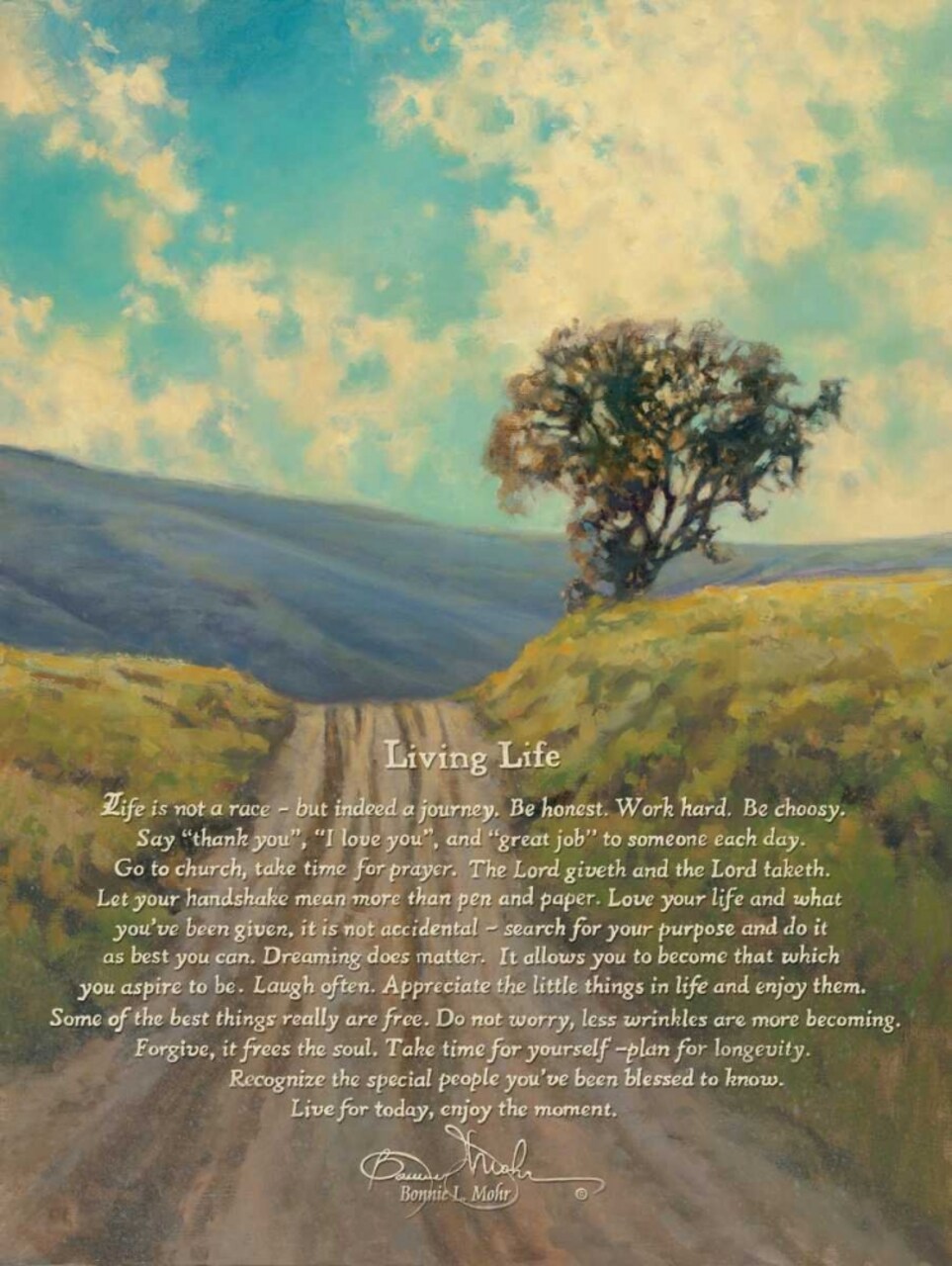 Living Life Poster Print by Bonnie Mohr - Item # VARPDXCOW301